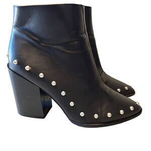 Nasty Gal Charlie Black Studded Bootie